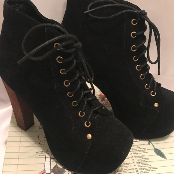 jeffrey campbell black suede booties
